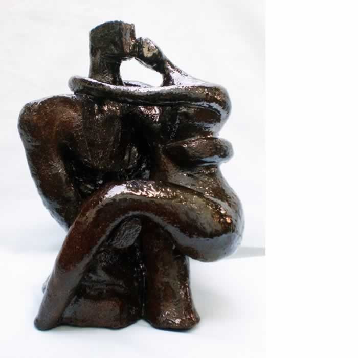 Close (for sale) Fired and Glazed Ceramic - H 30 x W 24 x D 20 cm